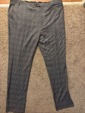 Ralph Ralph Lauren Men’s 48R Big & Tall Gray Plaid Dress Pants Fitted Like New